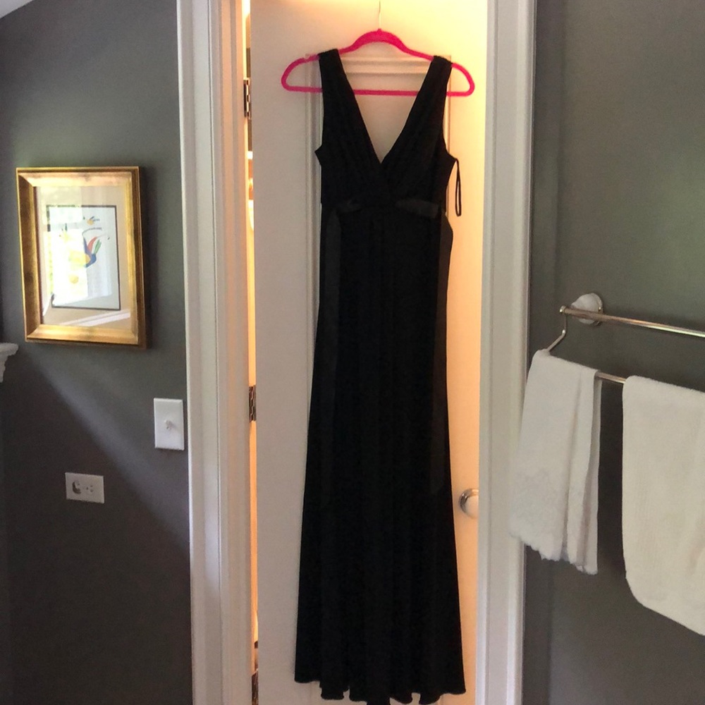 Black Amsale bridesmaid dress